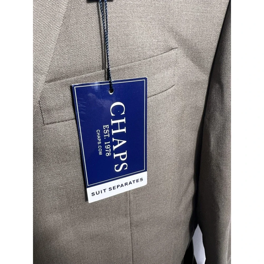 Chaps Blazer Mens 46 Brown Pure New Wool Suit Separate Sport Coat 2 Btn‎
